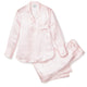 Silk Pajama Set in Pink Stripe