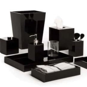 Ice Black Lucite Bath Collection