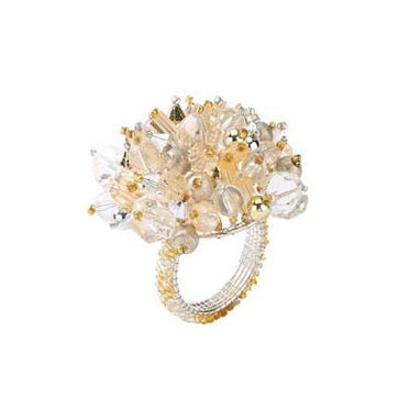 Crystal Dome Gold Napkin Ring