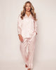 Silk Pajama Set in Pink Stripe