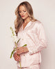 Silk Pajama Set in Pink Stripe