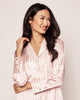 Silk Nightshirt in Pink Stripe