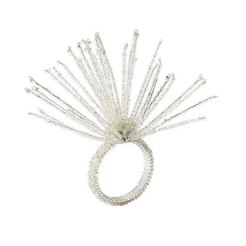 Spider Burst Silver Napkin Rings
