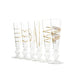 Footed Razzle Dazzle Champagne Flutes - Gold