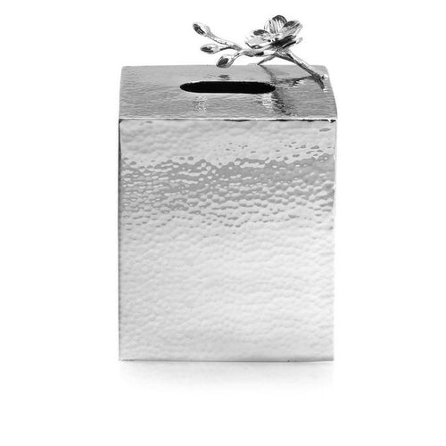 White Orchid Tissue Box Holder