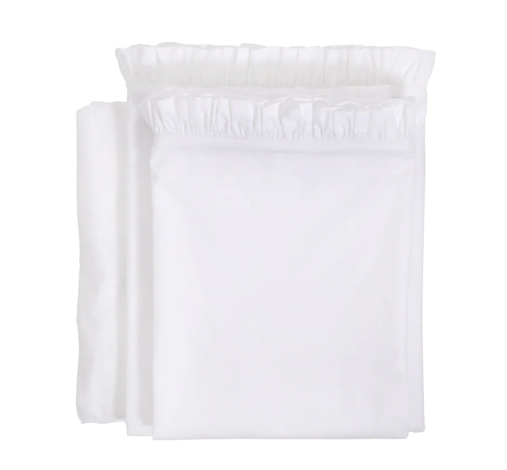Audrey Ruffle Cotton Percale Sheet