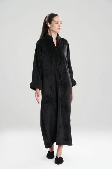 Plush Sherpa Black Caftan
