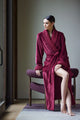 Plush Sherpa Dark Red Robes