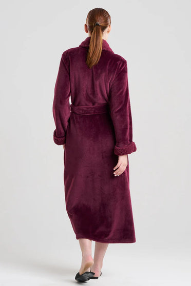 Plush Sherpa Dark Red Robes