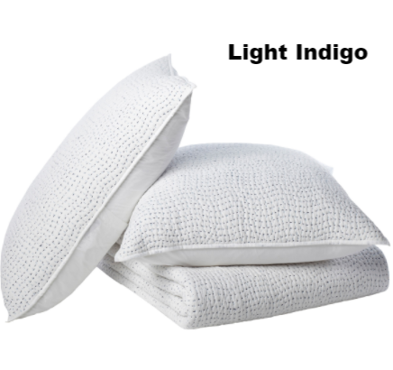 John Robshaw Hand Stitched Gray Coverlets & Shams - Thumbnail 5