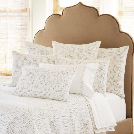 John Robshaw Hand Stitched Gray Coverlets & Shams - Thumbnail 4