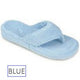 Acorn spa thong slipper in blue.
